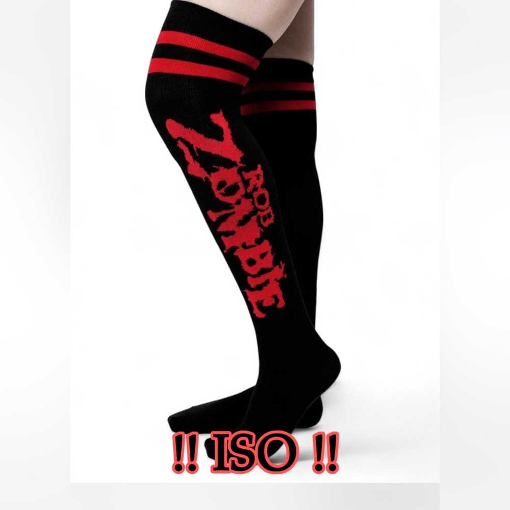 Rob Zombie and Living Dead Girl Black Knee-High Socks